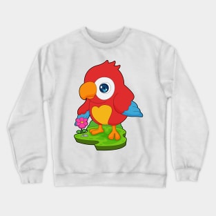 Parrot Flower Crewneck Sweatshirt